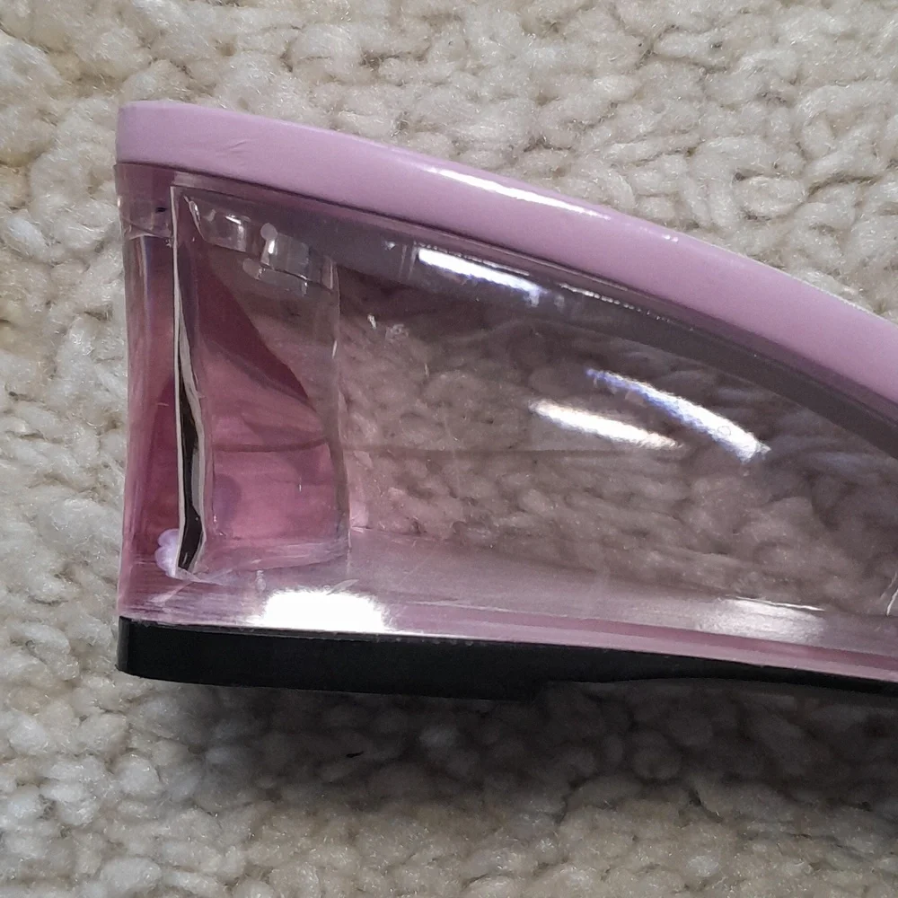 ZARA PINK PVC WEDGES with Translucent Heels Size 8 - Picture 11 of 16